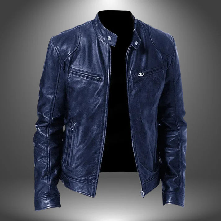 CHAQUETA JONH DE CUERO ARTESANAL PARA HOMBRES