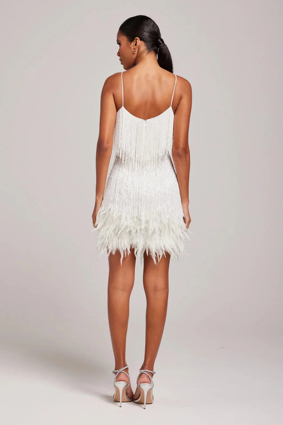 VESTIDO MARYLIN FLECOS/PLUMAS