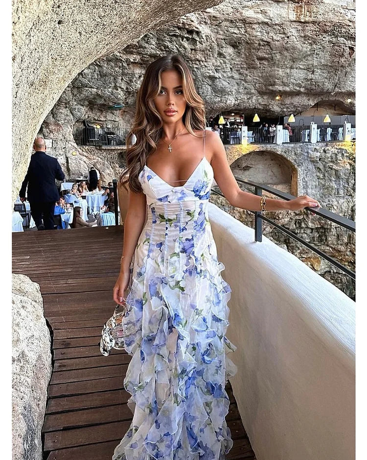 VESTIDO ELEGANTE VOLANTE SOHARA