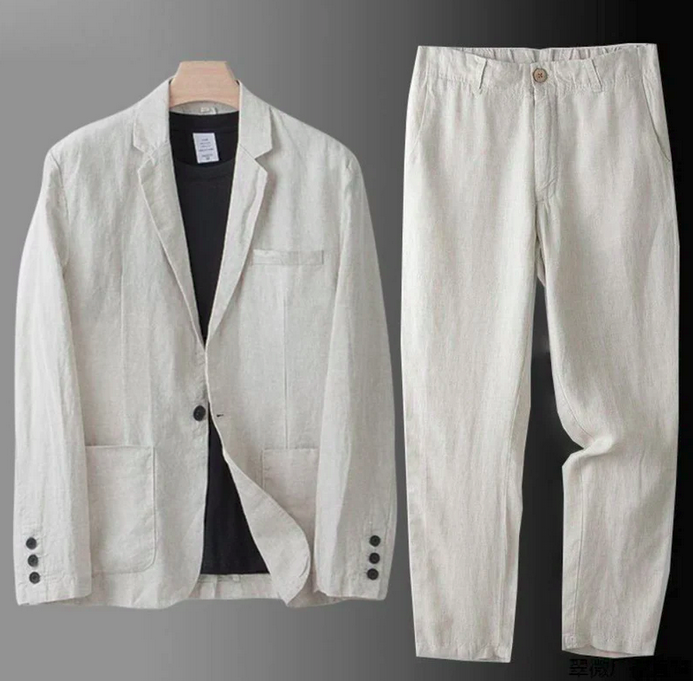 ELEGANTE JUEGO DE LINO HOMBRE !ULTIMAS TENDENCIAS !