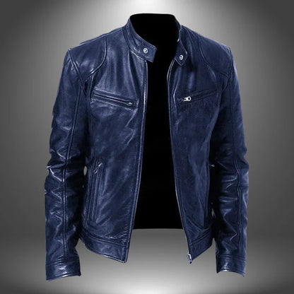 CHAQUETA JONH DE CUERO ARTESANAL PARA HOMBRES
