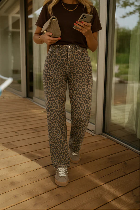 PANTALÓN MUJER ANIMAL PRINT LEOPARDO