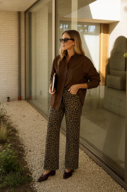 PANTALÓN MUJER ANIMAL PRINT LEOPARDO