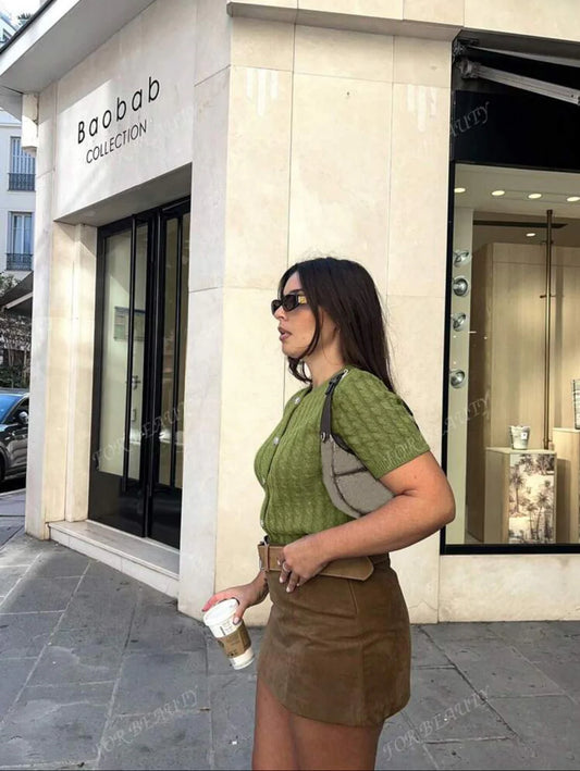 Camisa de Punto Botón